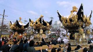 北条節句祭　本宮　笠屋　小谷　谷　御旅所　屋台差し上げ