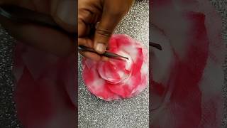 Tissue paper rose🌹#diy #tissuepaperflower #roseday #rosemaking