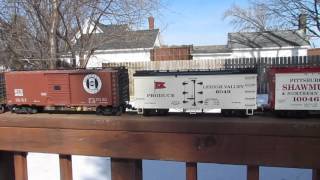 Aristocraft 1/29 scale compared to USA Trains 1/24 scale.