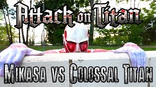 Mikasa vs Colossal Titan | ミカサ vs 超大型巨人