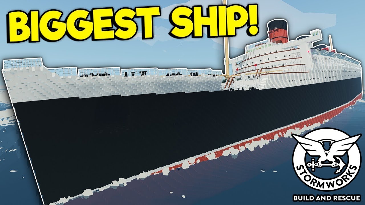 This Ship is BIGGER Than The TITANIC! - Stormworks Queen Mary Sinking Ship Survival