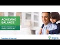 Webinar: Achieving Balance | Samantha Simpson, Cigna Health Coach at MNPS