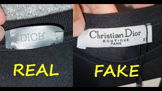 Dior T shirt real vs fake. How to spot fake Christian Dior Tee shirt