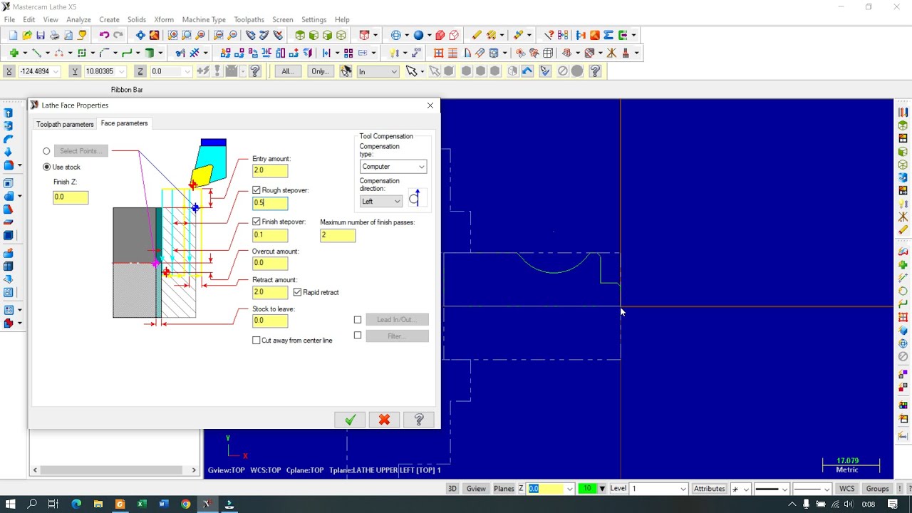 Mastercam X5 Dasar Program Facing Youtube