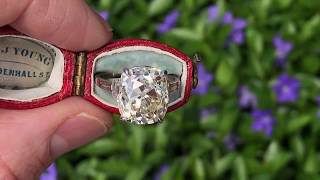 9 Carat Old Mine Cut Diamond Engagement Ring