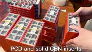 PCD and solid CBN inserts