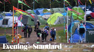 Glastonbury clean-up crew kick into action after sun-soaked festival