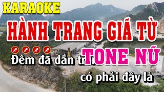 Hành Trang Giã Từ Karaoke Tone Nữ Beat Chuẩn | Đình Long Karaoke