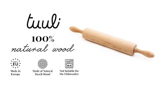 Professional Wooden Classic Rolling Pin with Rotating Centre - Tuuli Kitchen