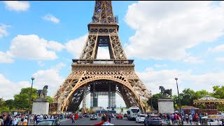 4K PARIS Walk / Eiffel Tower Paris Walking Tour France