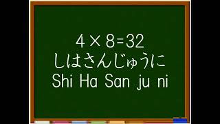 九九の歌　4の段のみ