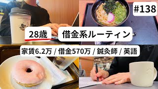 【Vlog】(28歳) 負債570万円抱えた鍼灸師の英語勉強ルーティーン/中学英語レベル以下から豪華客船で働くことを目指す/Study Vlog/英語/筋トレ #138