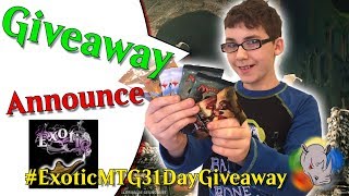 Announcement for Exotic MTG 31 days of Christmas Giveaway