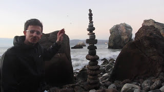 How I made a 7 foot tall rock balance • LIMITS (126) Rock Balance Meditation Art with Travis Ruskus