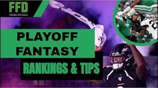 NFL Playoff Fantasy Rankings \u0026 Draft Tips