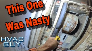 Not Only Was This Difficult To Do. The Conditions Were Horrible! #hvacguy #hvaclife