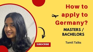 How to apply to Germany for Masters tamil ?🤔