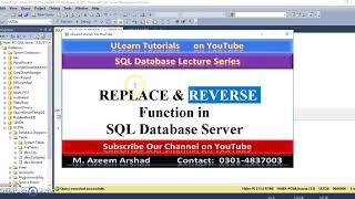 REPLACE & REVERSE Function in SQL Server Database Part 44