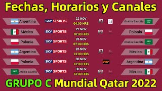 FECHAS, HORARIOS y CANALES CONFIRMADOS para TODOS los PARTIDOS del GRUPO C Mundial QATAR 2022