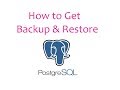 How to Backup & Restore PostgreSQL database in Windows