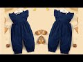 Baby Ruffled Romper Cutting and Stitching|Very Easy Baby Jumpsuit/Dungaree Dress