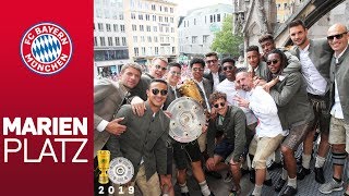 FC Bayern Double Celebration at Marienplatz