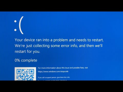 How to Fix - Your Device Ran into a Problem and Needs to Restart  Windows 11 Blue Screen Error