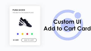 ionic Modern design - Add To Cart Card UI