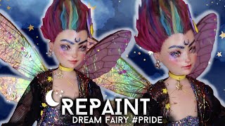 REPAINT ! Dream Fairy Boy #PRIDE OOAK Creatable World Custom Doll Tutorial •JackyOhhh