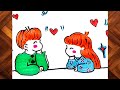 Cute easy drawing 😇🌈| best drawing idea | sketching with fun 😊