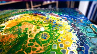 Burst of CELLS! Spiral Pour 😍 Acrylic Pouring Technique ~ Funnel Ripple Pour ~Fluid Painting