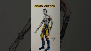 Drawing  Wolverine ❤️‍🔥#wolverine #stickman #deadpoolvswolverine #deadpool3 #comic #mangaart #anime