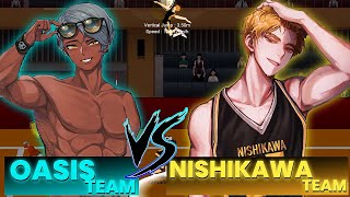 The Spike Volleyball !! 3x3 !! OASIS Team Vs Nishikawa Team !!  Gameplay !! The