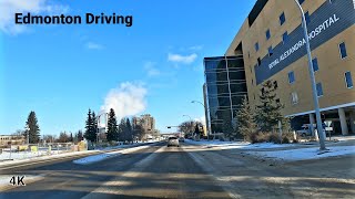 Driving towards Downtown Edmonton from 107 Street, AB, 🇨🇦