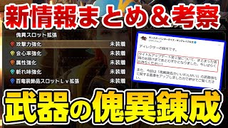 【サンブレイク】アプデで武器の傀異錬成が！回復カスタムは？アップデート日時は近日発表か？最新情報まとめ＆考察【モンハンライズ】