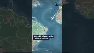 Turbulência em avião deixa 30 feridos #jornaldarecord #shorts