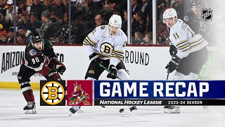 Bruins @ Coyotes 1/9 | NHL Highlights 2024