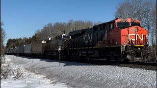 CN 2843 Southbound at MP 437 at Bennett, WI.