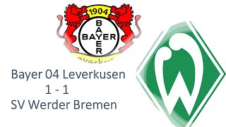 ⚽ Bayer Leverkusen - Werder Bremen | 7. Spieltag – Nachbericht