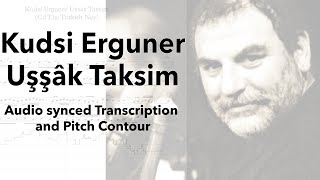 Kudsi Erguner Ussak Taksim (Audio synced score and pitch contour)