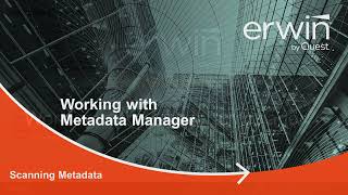 Metadata Manager Scanning Metadata v12