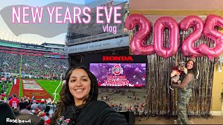 New Years Vlog 2025 // Decorating, Countdown, Rose Bowl Playoff Game and What I got for Christmas