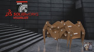 SOLIDWORKS Visualize Tutorial - How to Render A Spider Walking Robot Motion Study as in Real.