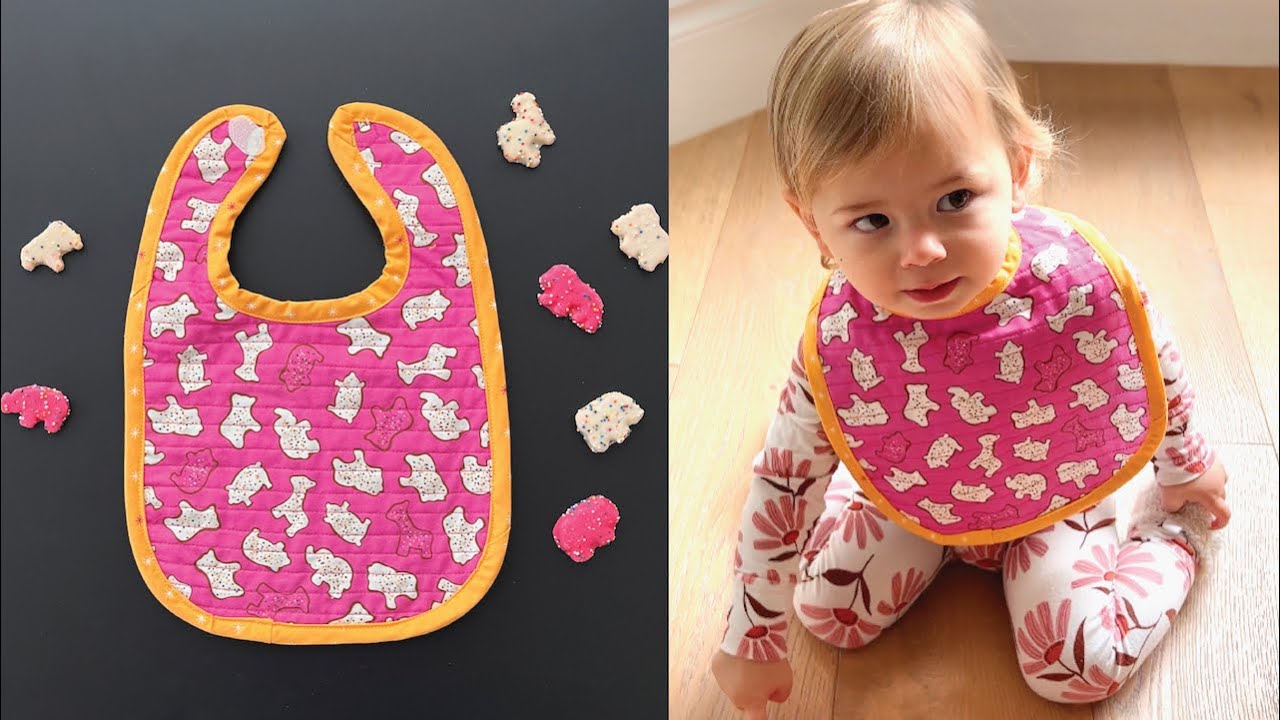 How To Sew A Baby Bib + FREE Pattern - Easy! - YouTube