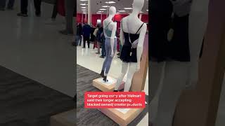 video was taken 3 days ago and now we can’t shop at target 🫣🥹😫 #DEI #walmart #target #costco