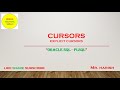 Oracle PLSQL Explicit Cursors