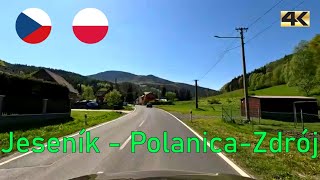 Driving from Czechia to Poland /Jeseník -  Polanica-Zdrój | spring 2024 | 4K