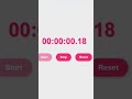 Stopwatch using html css and javascript #html #css #javascript #codinglife