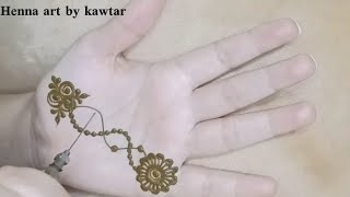 جديد نقش حناء داخل اليد سهل و جميل للعيد | Henna drawing inside the hand