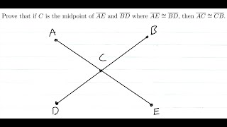 Proof Exercise with Segment Addition Postulate and Midpoint
